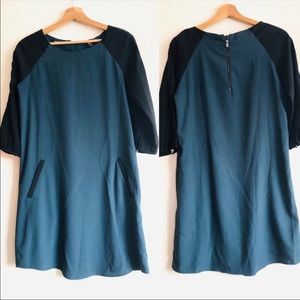 Maison Scotch La Femme Selon Marie dress size 1 in deep green and black